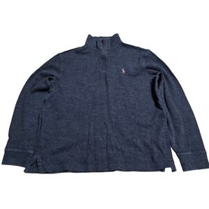 Polo Ralph Lauren Estate Rib Quarter Zip Sweatshirt Men's Size M Gray Pullover